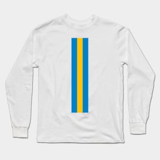 Retro American Football Stripes LA White, Blue, Yellow Long Sleeve T-Shirt